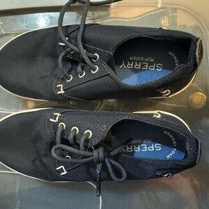 Boys sperry navy shoes